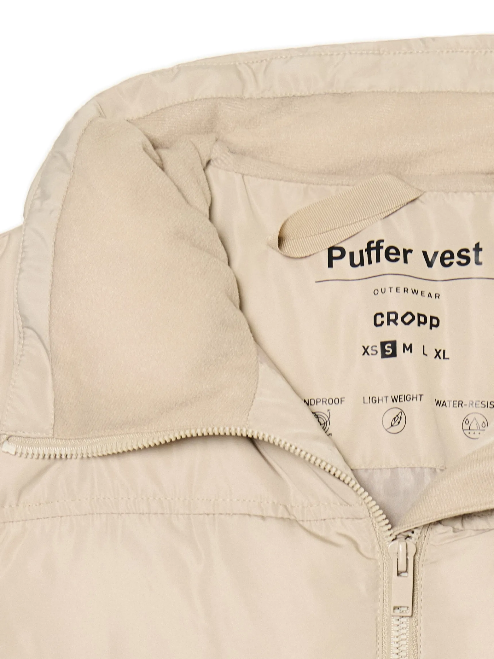 Clearance Cropp Beżowa pikowana kamizelka beżowy