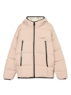 Best Cropp Beżowa pikowana kurtka puffer beżowy