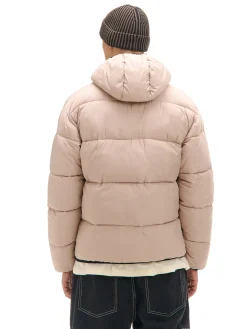 Best Cropp Beżowa pikowana kurtka puffer beżowy