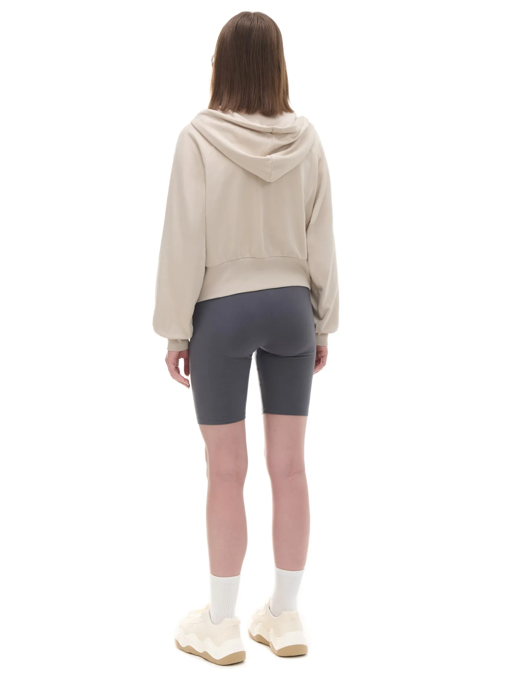 New Cropp Beżowa rozpinana bluza z kapturem beżowy