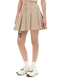 Clearance Cropp Beżowa spódnica mini kremowy