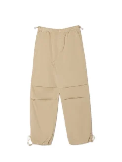 Best Cropp Beżowe jeansy parachute beżowy