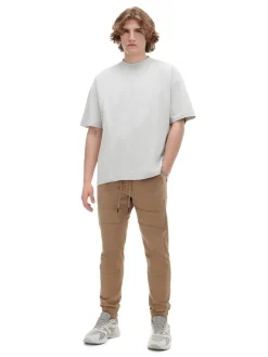 Clearance Cropp Beżowe joggery z kieszeniami cargo beżowy