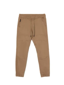 Clearance Cropp Beżowe joggery z kieszeniami cargo beżowy