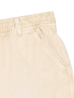 New Cropp Beżowe spodnie baggy z wysokim stanem beżowy