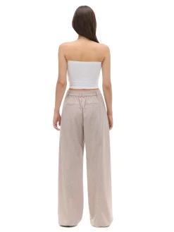 Discount Cropp Beżowe spodnie tailoring beżowy