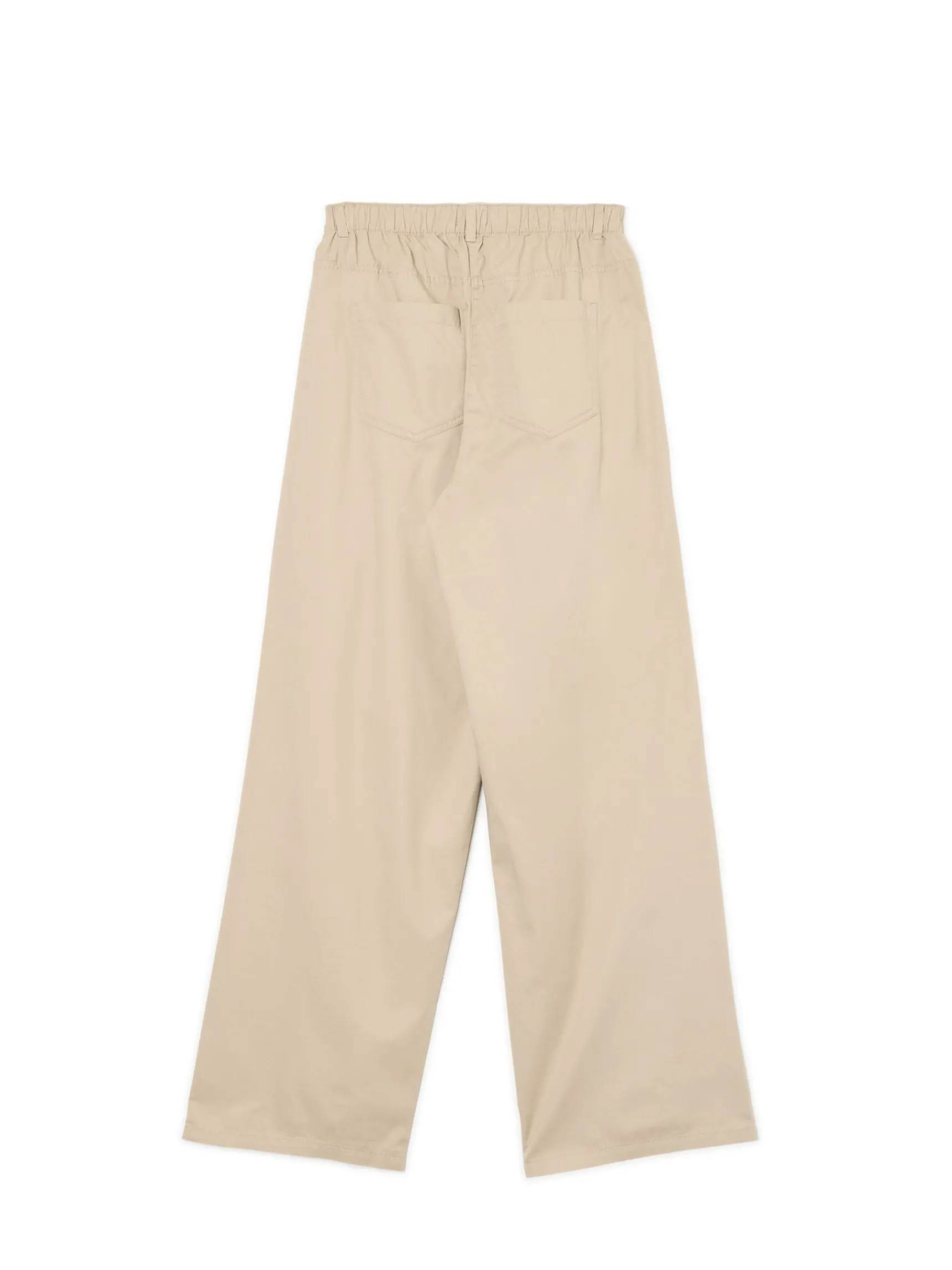 Hot Cropp Beżowe spodnie wide leg beżowy