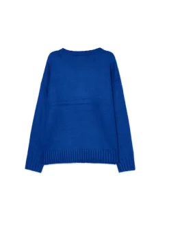 Clearance Cropp Beżowy gładki sweter niebieski
