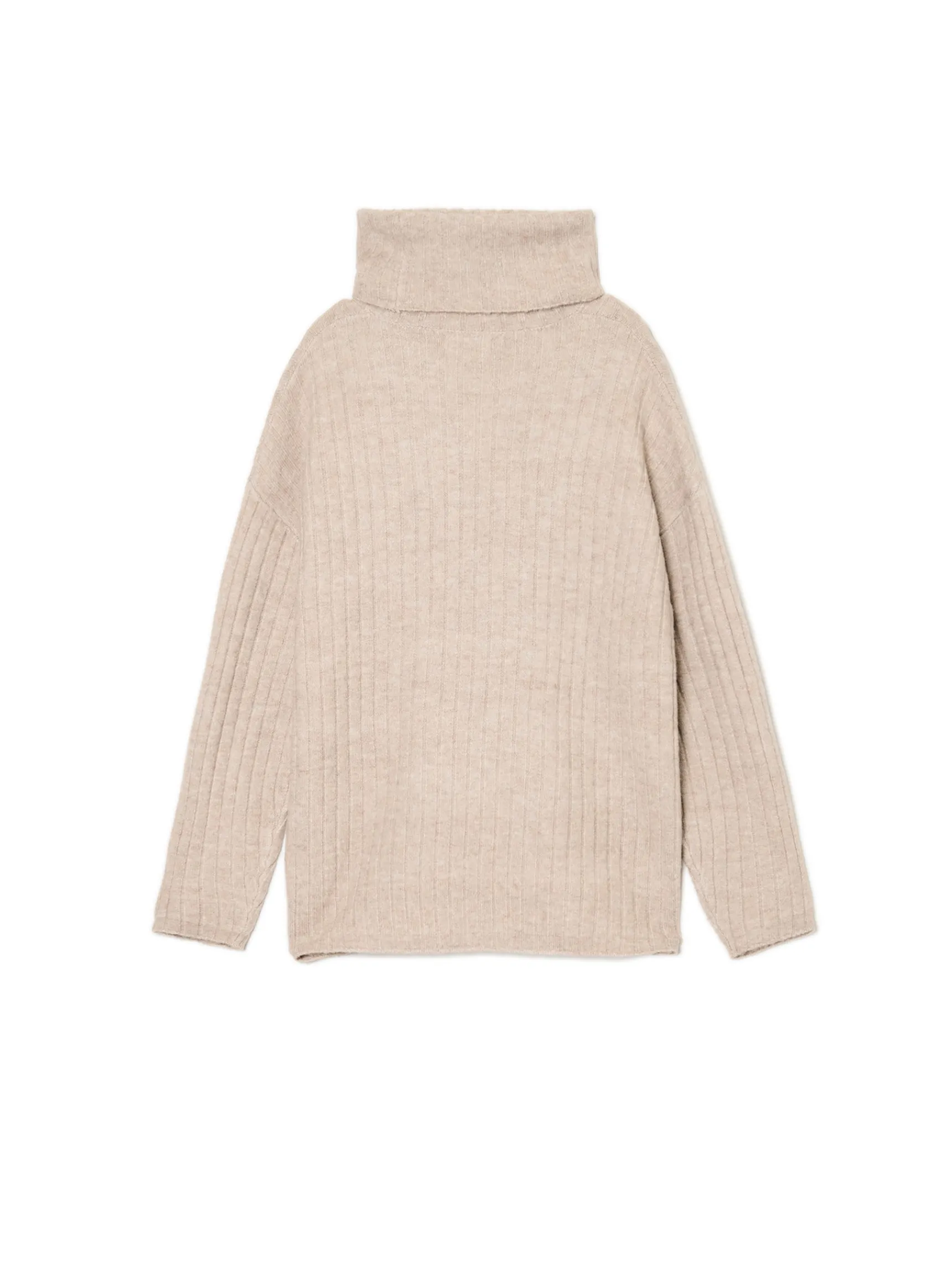 Best Cropp sweter z golfem beżowy