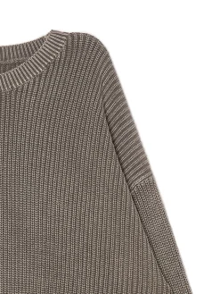 Online Cropp sweter z prążkowanej dzianiny beżowy