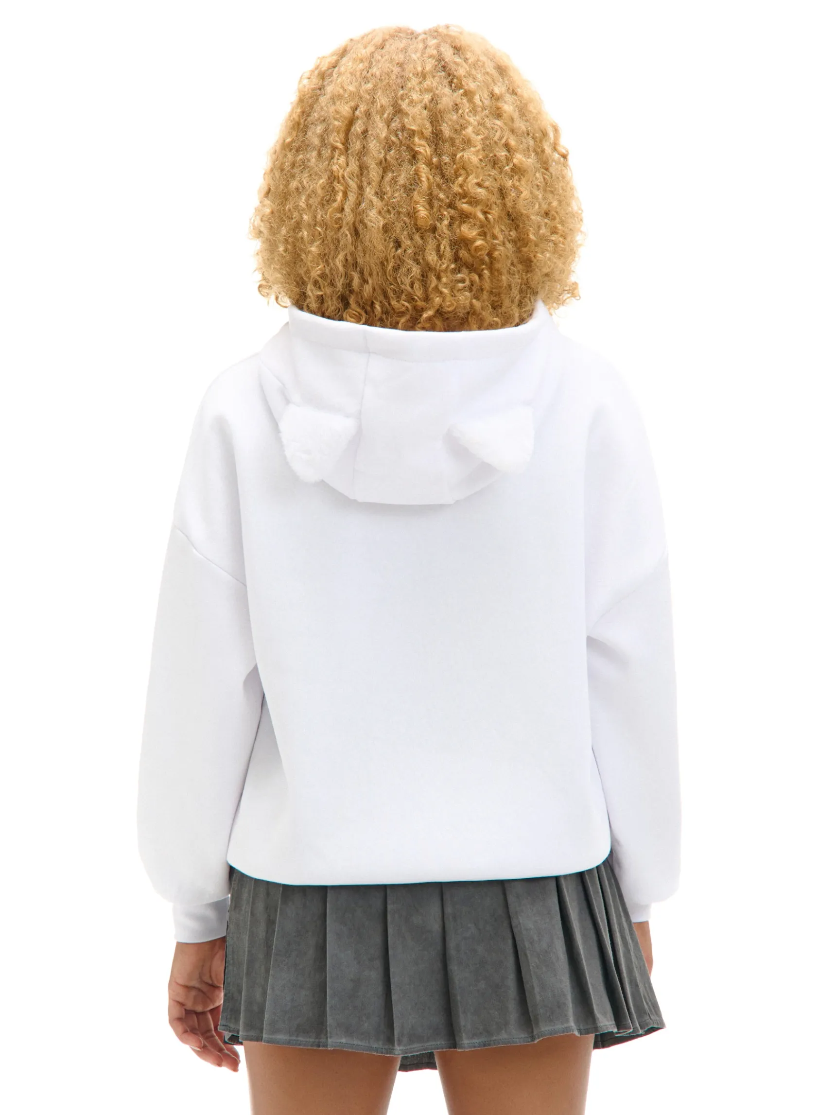 Online Cropp Biała bluza hoodie Hello Kitty biały