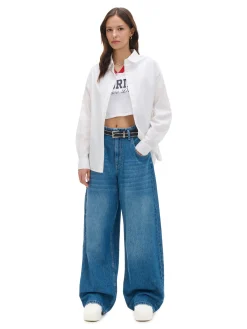 Best Cropp Biała koszula oversize biały