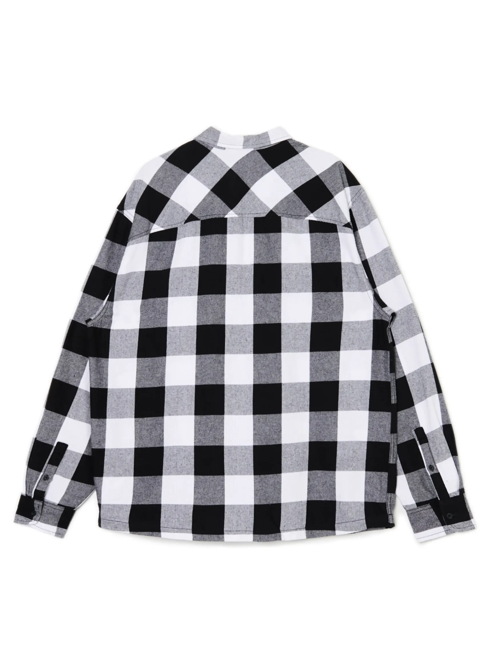Best Cropp Biała koszula w kratę czarny