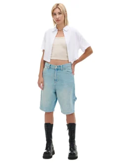 Fashion Cropp Biała koszula w retro stylu biały