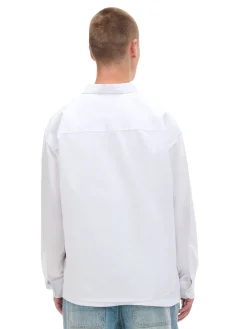 Hot Cropp Biała koszula z haftem biały