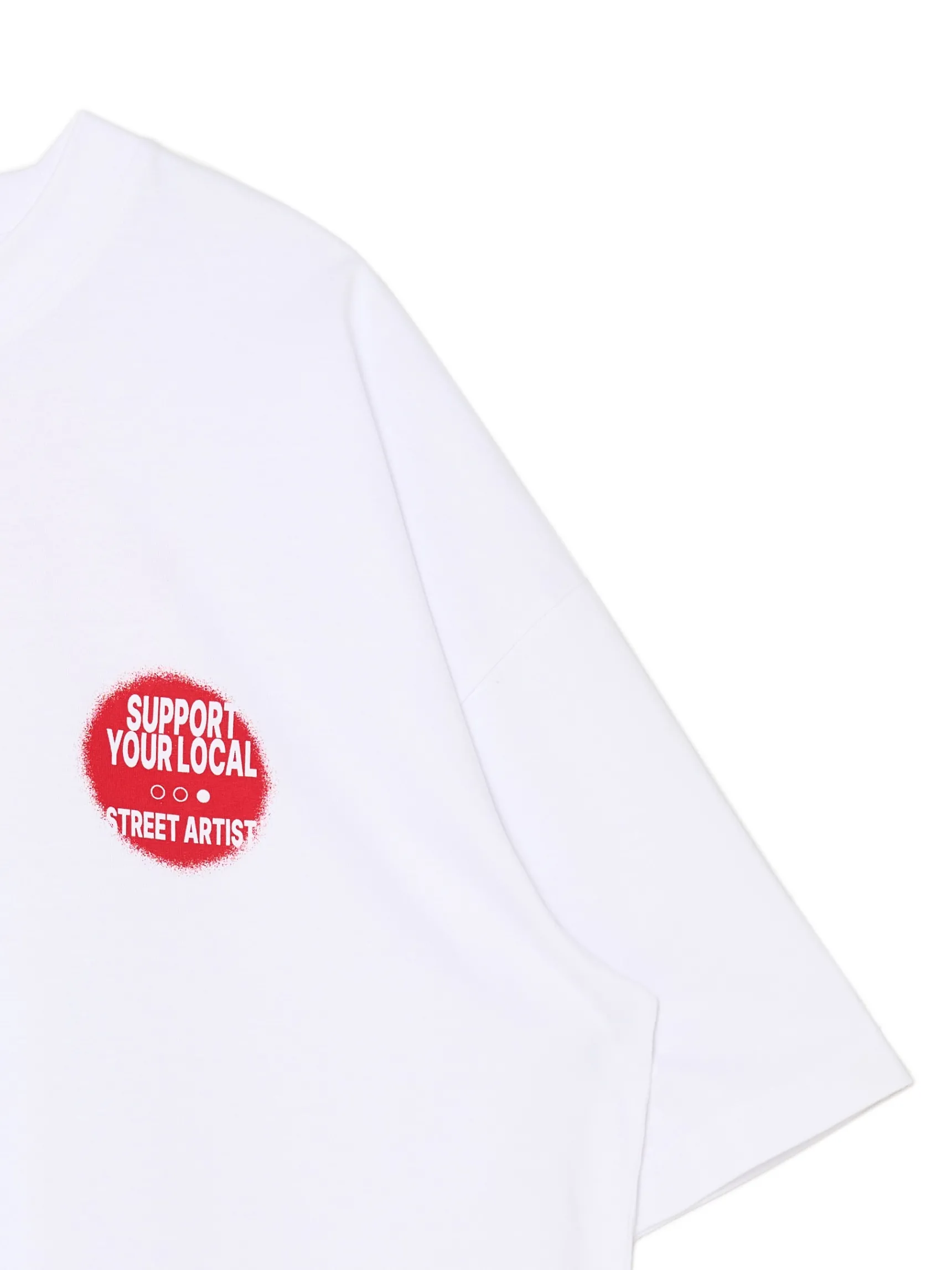 Discount Cropp Biała koszulka w streetowym stylu biały
