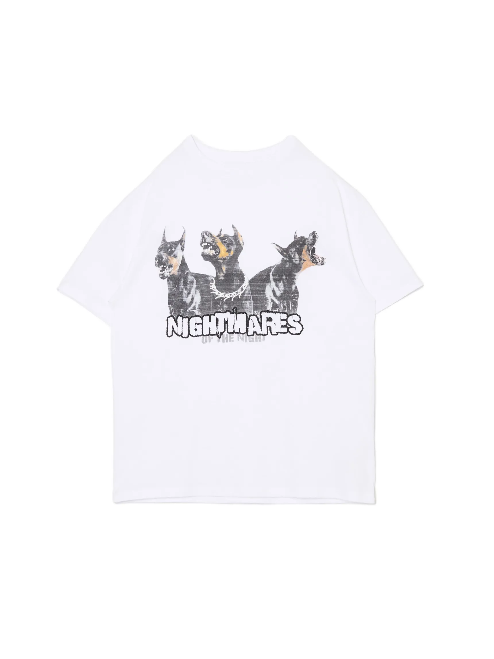 Sale Cropp Biała koszulka z dobermanami UNISEX biały
