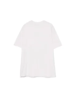 Discount Cropp Biała koszulka z kolorowym nadrukiem UNISEX jasnyszary