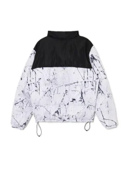 Sale Cropp Biała kurtka puffer z nadrukiem biały