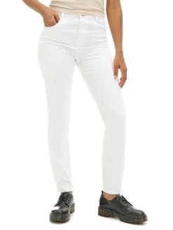 Online Cropp Białe jeansy skinny biały
