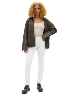 Online Cropp Białe jeansy skinny biały