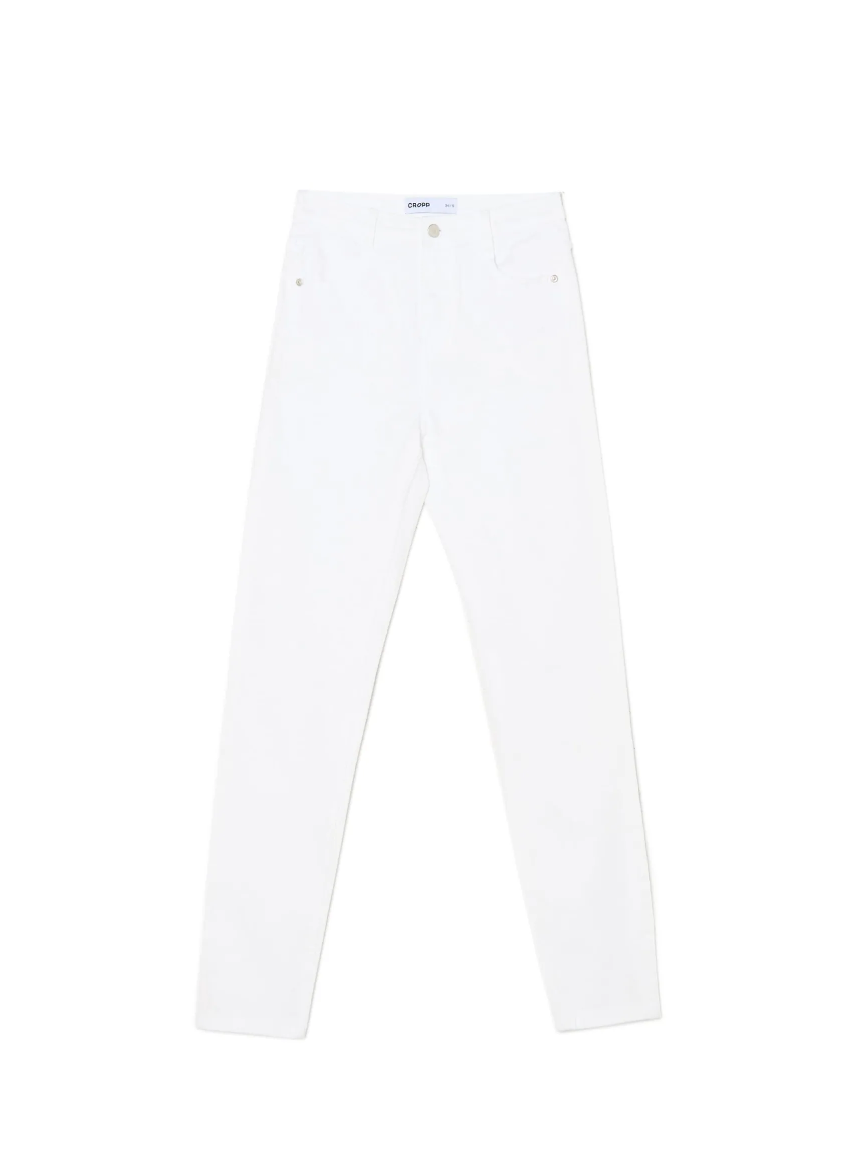 Online Cropp Białe jeansy skinny biały