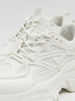 Clearance Cropp Białe sneakersy chunky biały