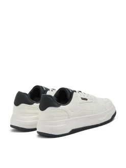 Fashion Cropp Białe sneakersy z czarnymi elementami biały