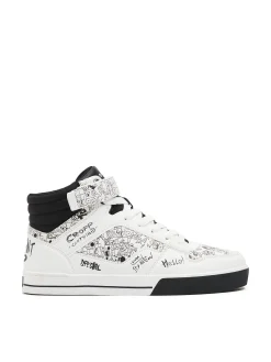 New Cropp Białe sneakersy z komiksowym nadrukiem biały