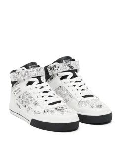 Online Cropp Białe sneakersy z nadrukami biały