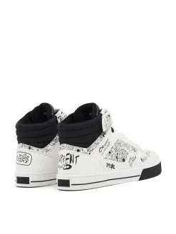 Online Cropp Białe sneakersy z nadrukami biały