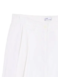 Clearance Cropp Białe spodnie wide leg biały