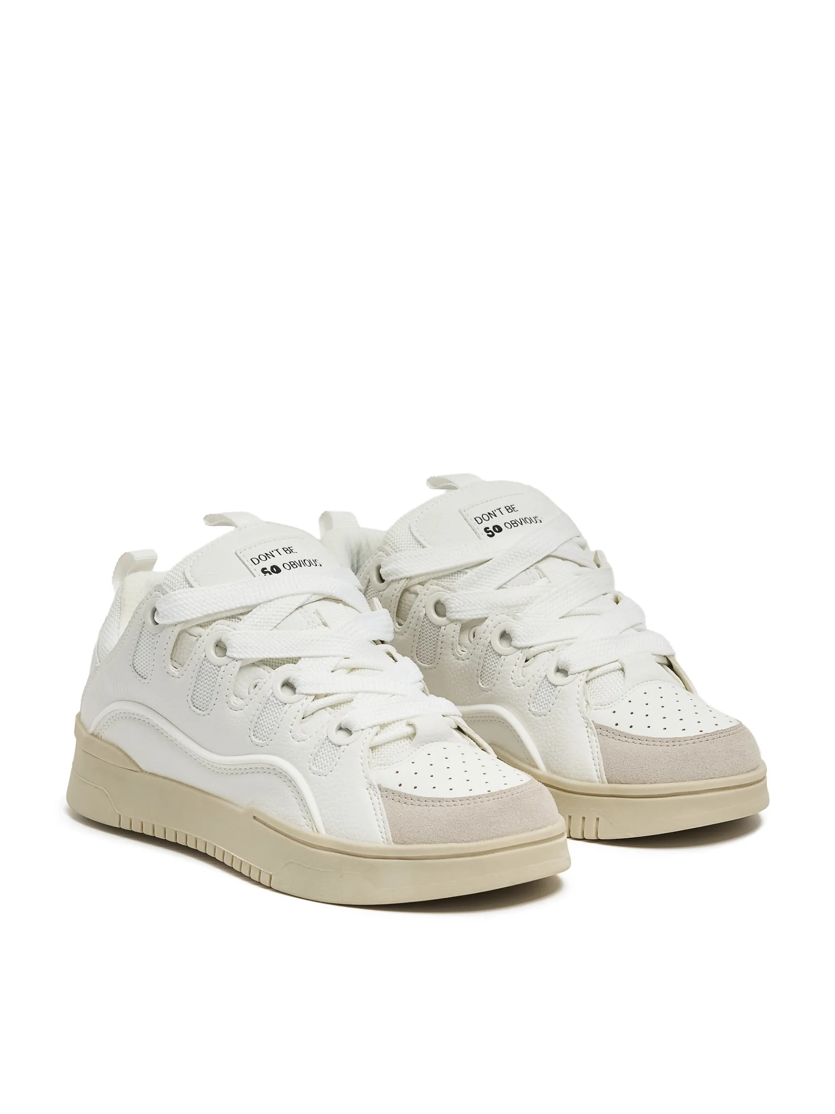 Clearance Cropp Białe sportowe sneakersy biały