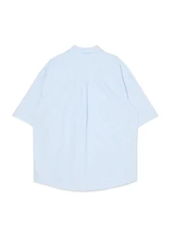 Clearance Cropp Biało-błękitna koszula z krótkim rękawem niebieski