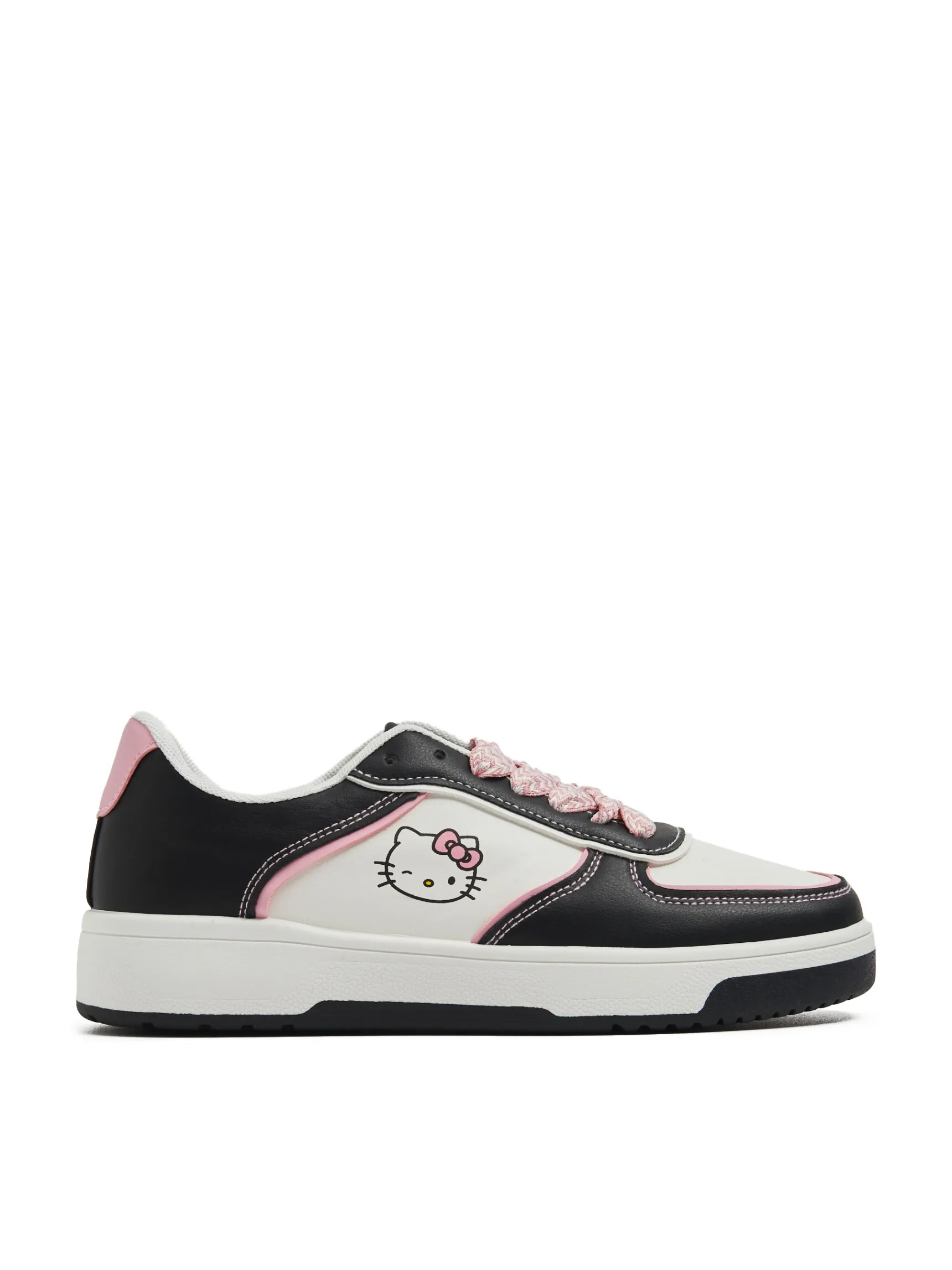 New Cropp Biało-czarne sneakersy Hello Kitty czarny