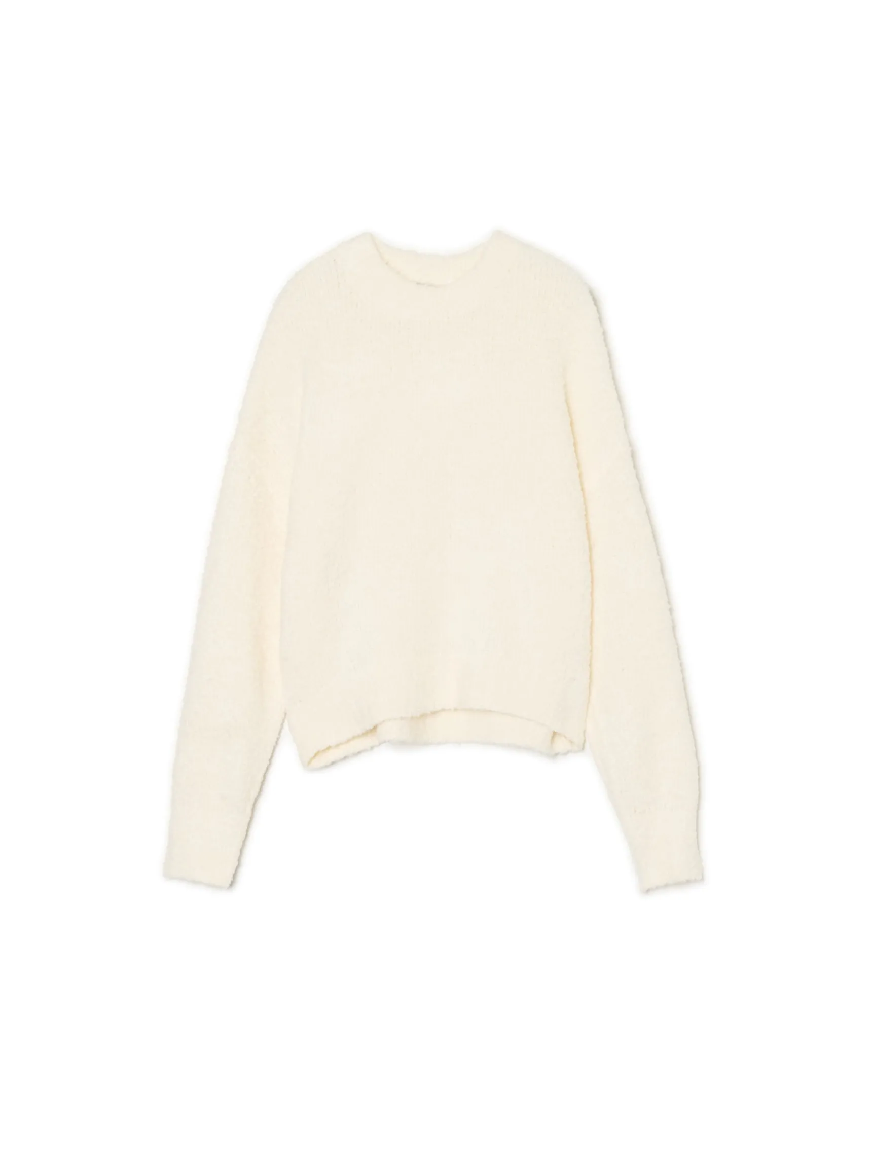 Outlet Cropp gładki sweter biały