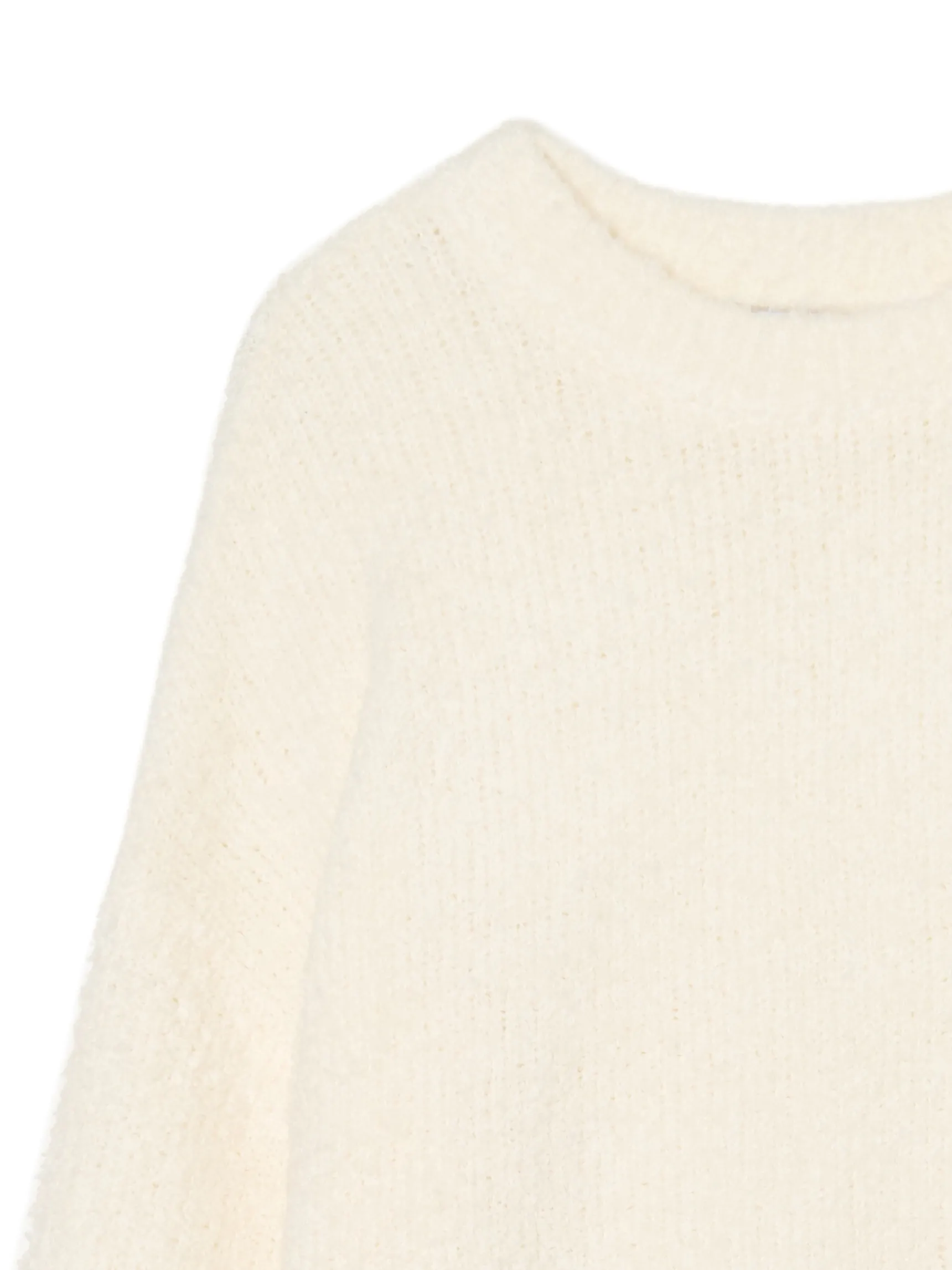 Outlet Cropp gładki sweter biały