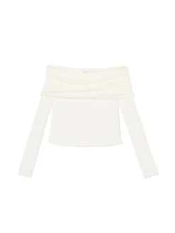 Hot Cropp sweter typu carmen biały