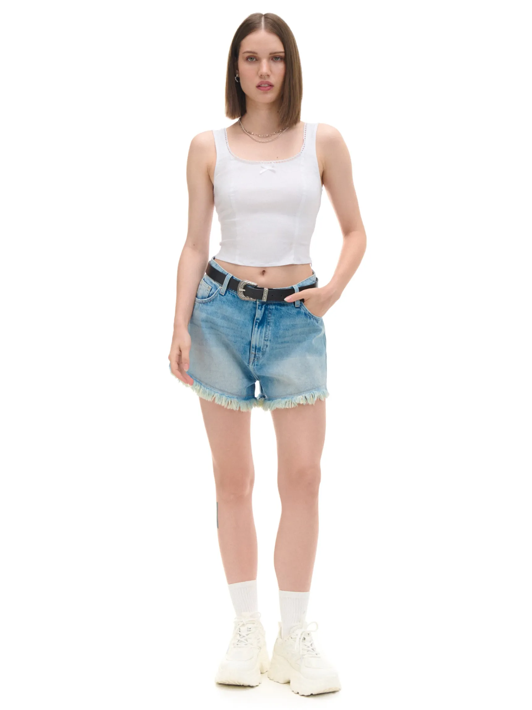 Outlet Cropp top biały