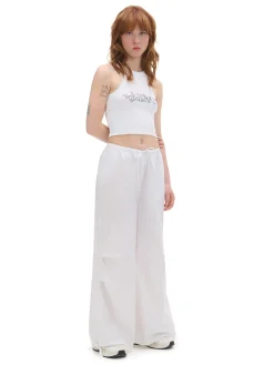 Best Cropp top z napisem biały
