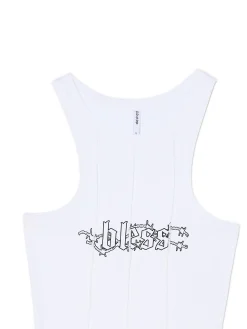 Best Cropp top z napisem biały