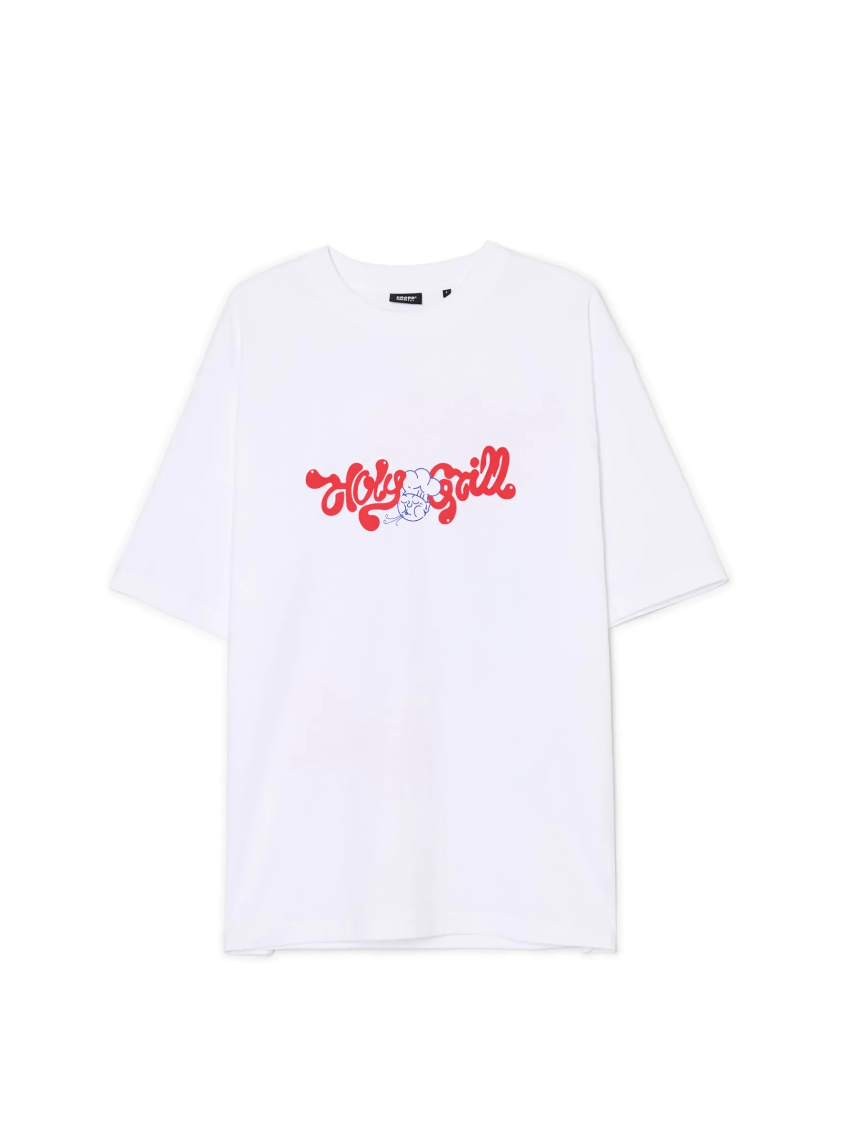Outlet Cropp T-shirt z grillowym nadrukiem biały