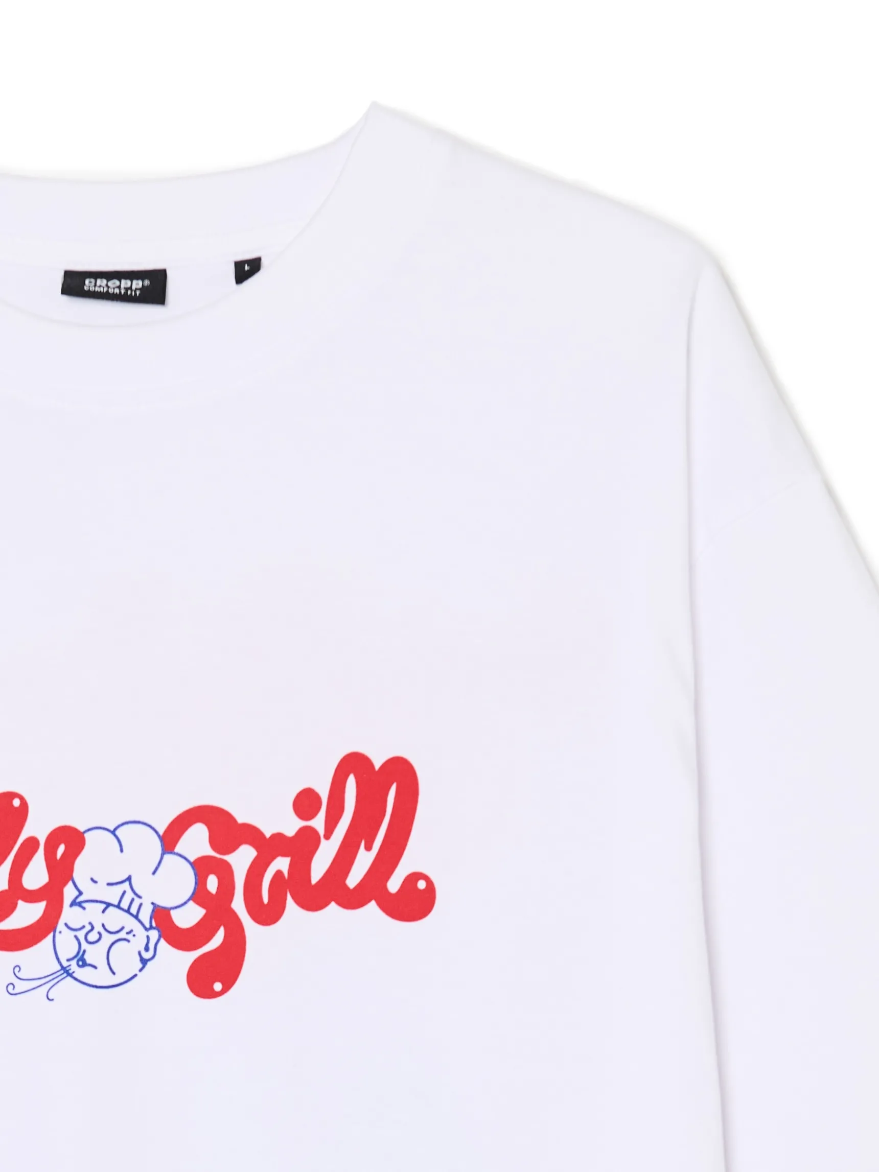 Outlet Cropp T-shirt z grillowym nadrukiem biały