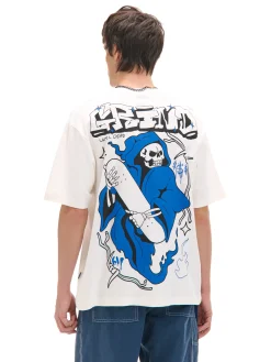 New Cropp T-shirt z nadrukami biały