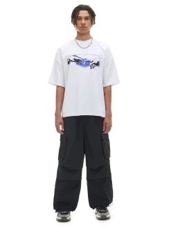 New Cropp T-shirt z nadrukiem Baltic Games biały
