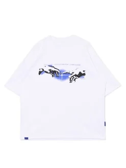 New Cropp T-shirt z nadrukiem Baltic Games biały