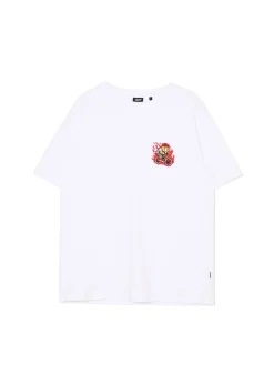 Clearance Cropp T-shirt z naszywką biały
