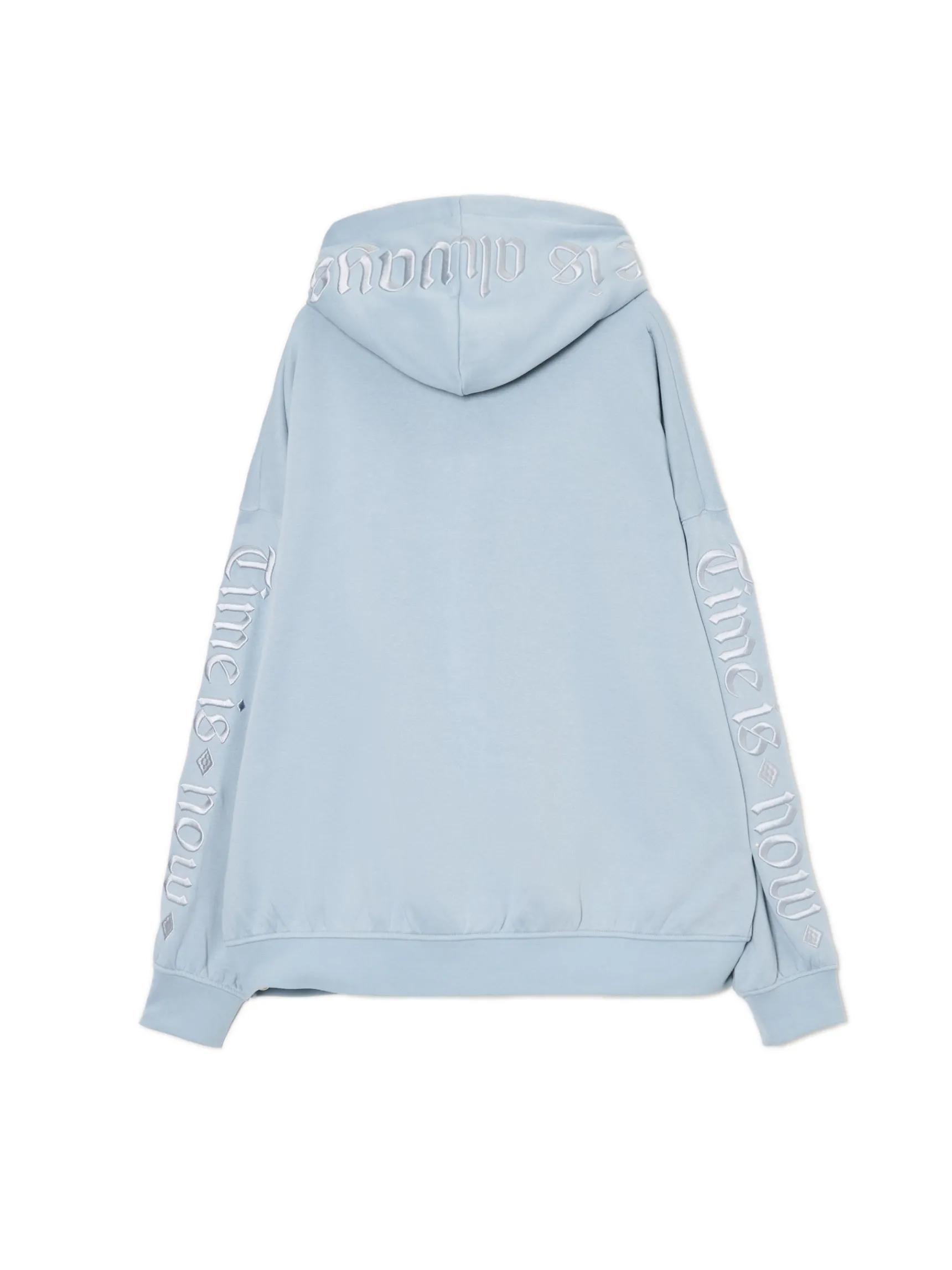 Outlet Cropp Błękitna bluza z kapturem i naszywkami błękitny