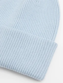 Sale Cropp Błękitna czapka beanie z dodatkiem wiskozy błękitny