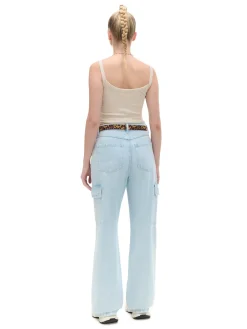 Best Cropp Błękitne jeansy baggy niebieski